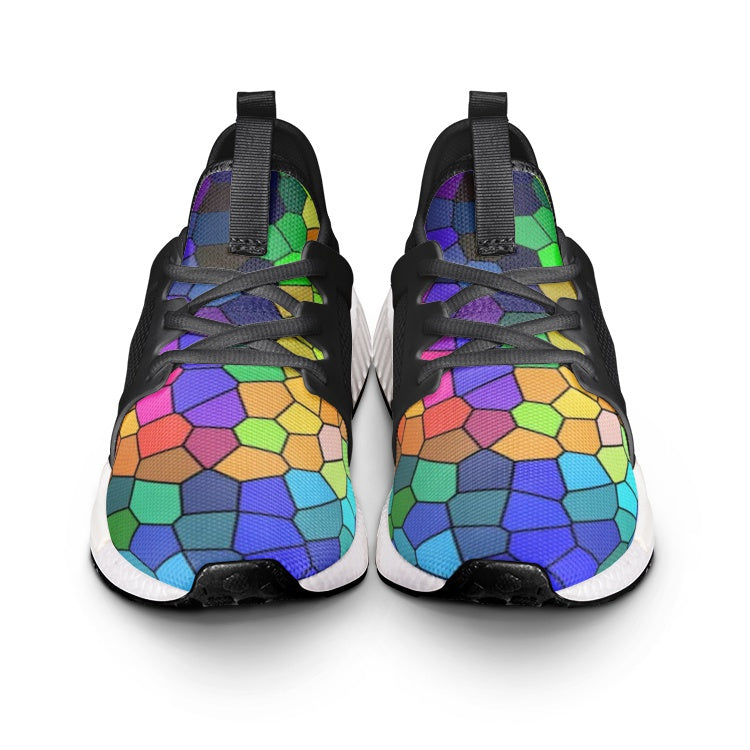 VIPER SHOES STYLE 54TR Multi Mosaic Abstract Canvas Unisex Lightweight Sneaker