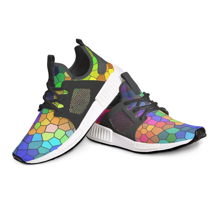 VIPER SHOES STYLE 54TR Multi Mosaic Abstract Canvas Unisex Lightweight Sneaker