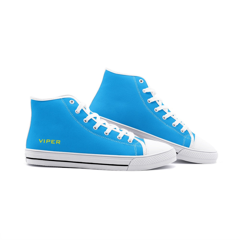 VIPER HIP HOP SHOES High Top Electric Blue Canvas Shoes Style 54TO