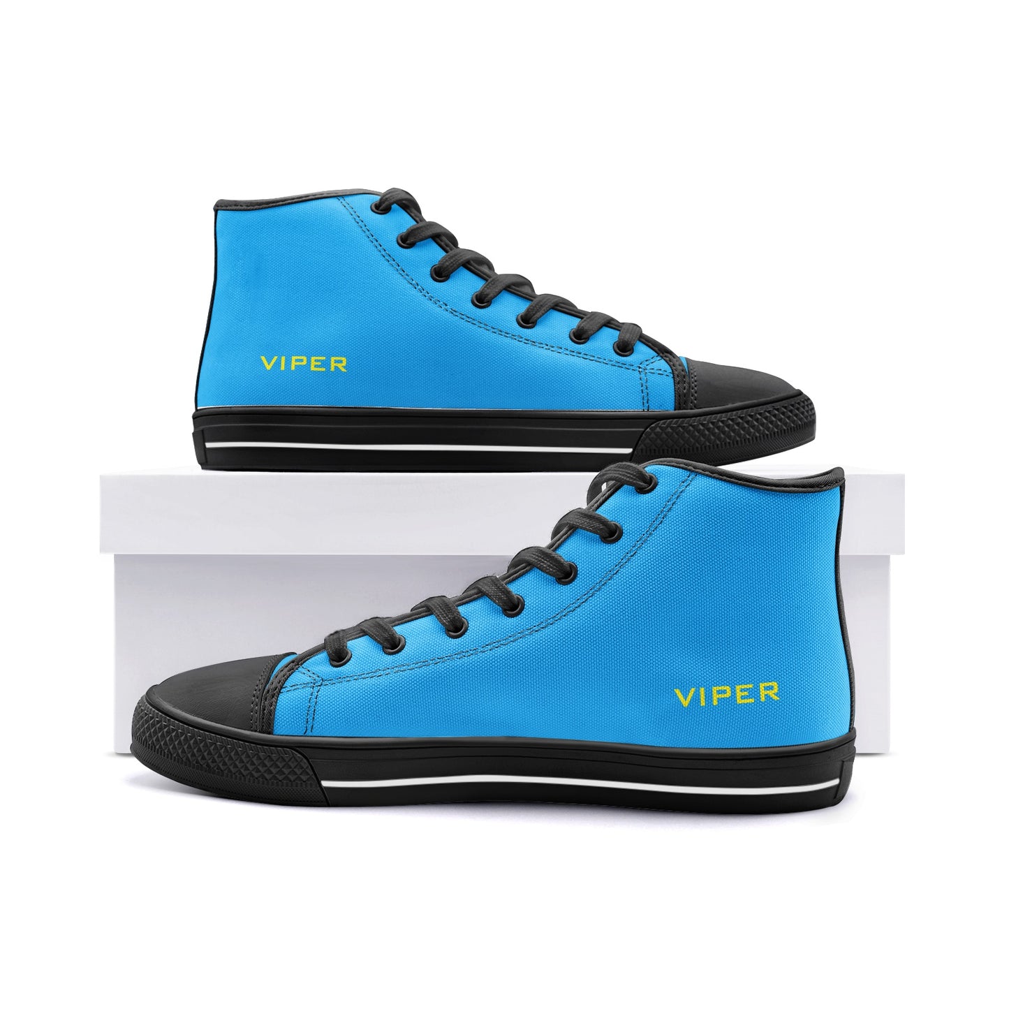 VIPER HIP HOP SHOES High Top Electric Blue Canvas Shoes Style 54TO