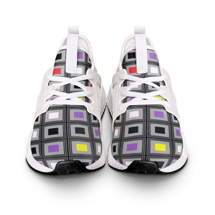 VIPER SHOES STYLE 54TR Multi Cube Abstract 01 Canvas Unisex Lightweight Sneaker