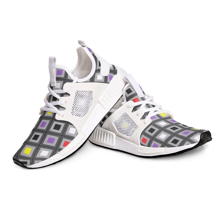 VIPER SHOES STYLE 54TR Multi Cube Abstract 01 Canvas Unisex Lightweight Sneaker