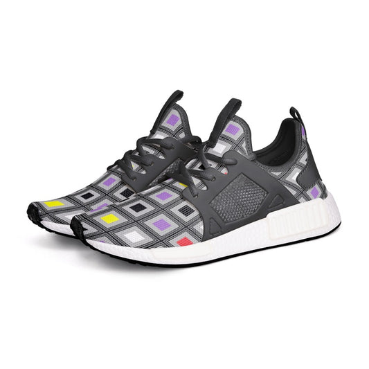 VIPER SHOES STYLE 54TR Multi Cube Abstract 01 Canvas Unisex Lightweight Sneaker