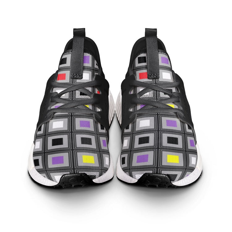 VIPER SHOES STYLE 54TR Multi Cube Abstract 01 Canvas Unisex Lightweight Sneaker