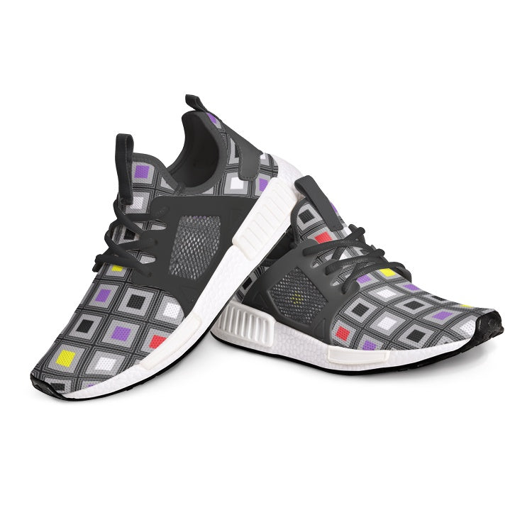 VIPER SHOES STYLE 54TR Multi Cube Abstract 01 Canvas Unisex Lightweight Sneaker