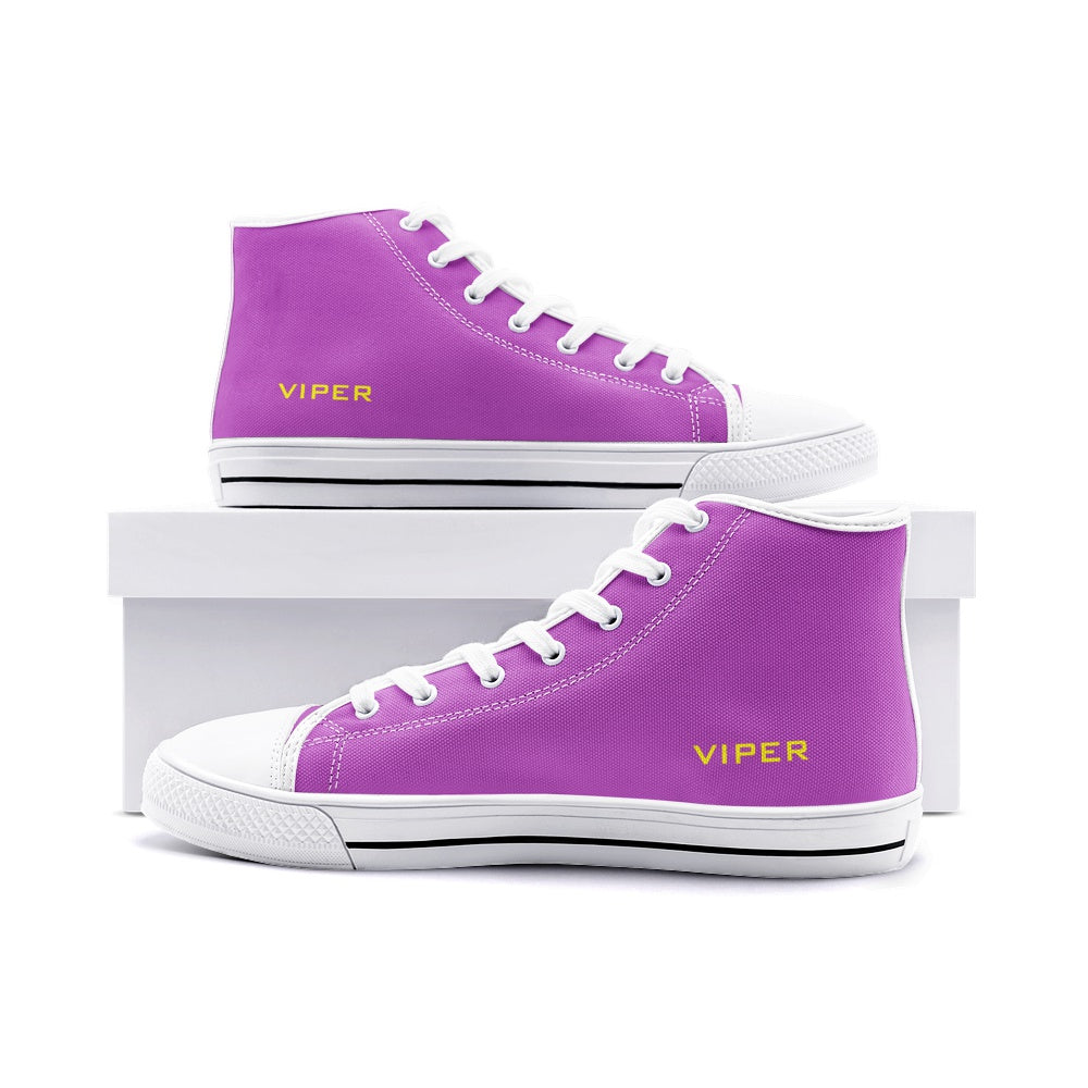 VIPER HIP HOP SHOES High Top Purple Canvas Style 54TO