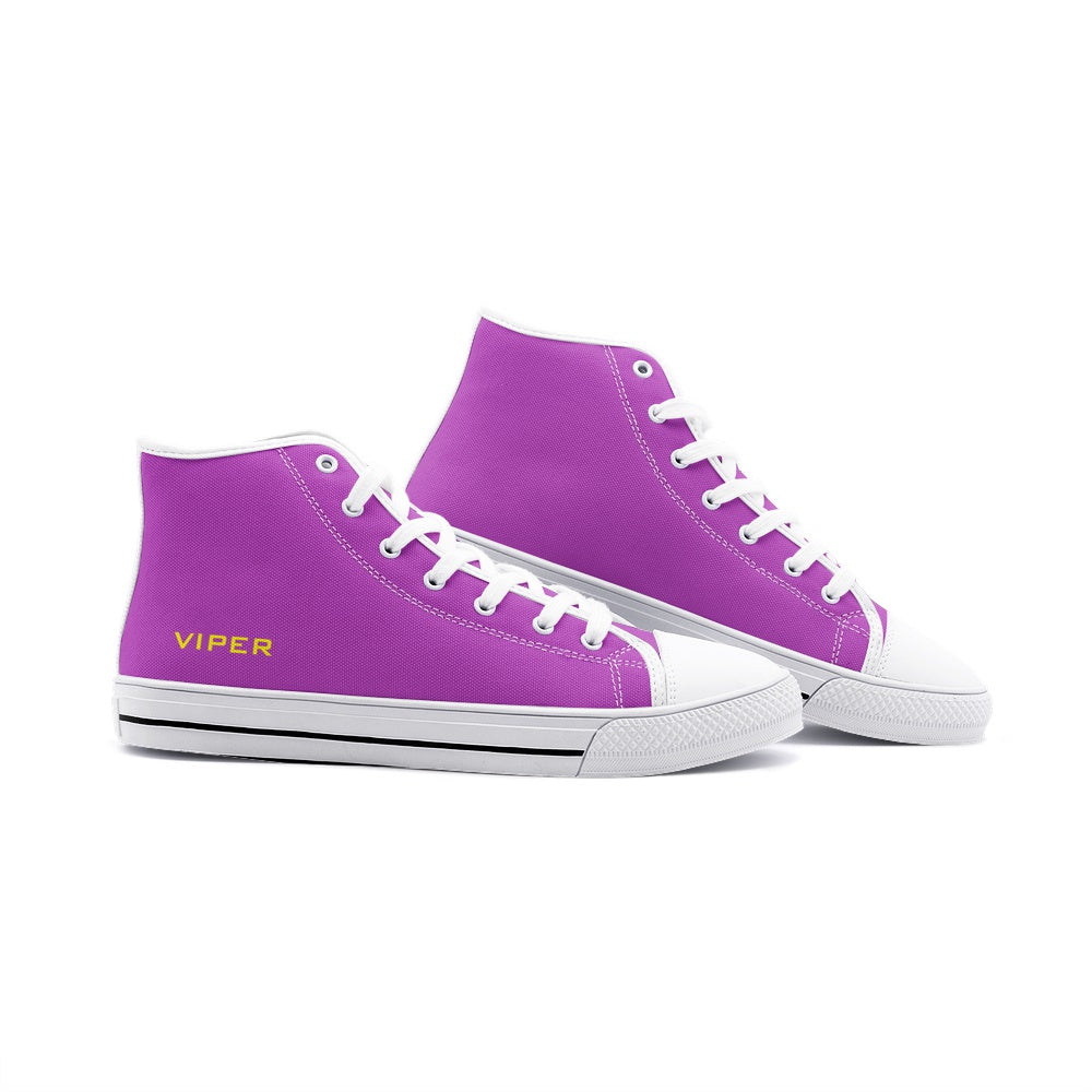 VIPER HIP HOP SHOES High Top Purple Canvas Style 54TO