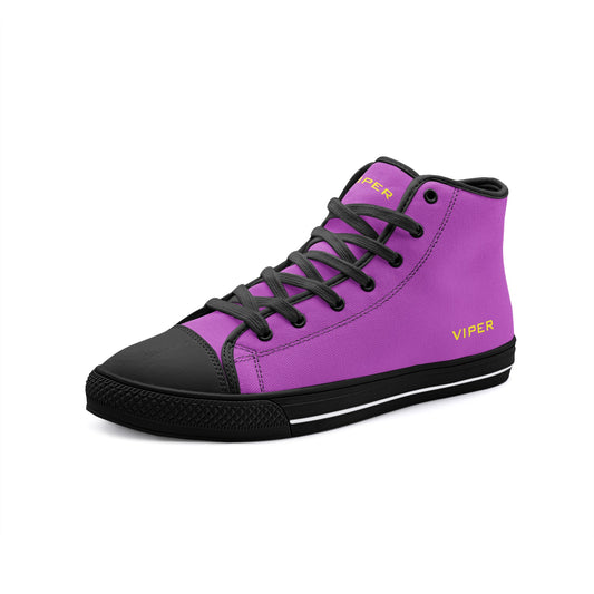 VIPER HIP HOP SHOES High Top Purple Canvas Style 54TO