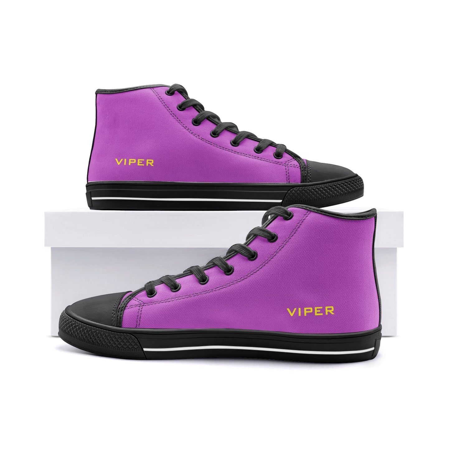 VIPER HIP HOP SHOES High Top Purple Canvas Style 54TO