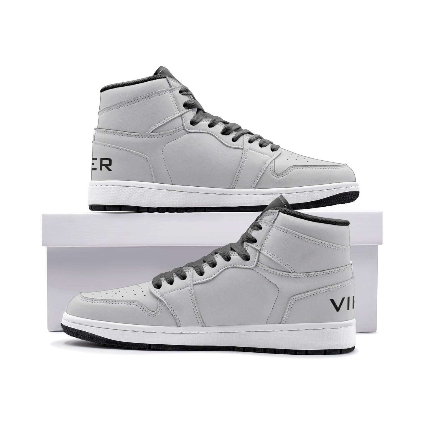 VIPER HIP HOP SHOES High Top Style 55TO Light Gray Sneakers