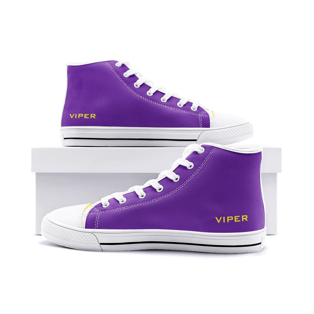 VIPER HIP HOP SHOES High Top Purple Canvas Style 54TO