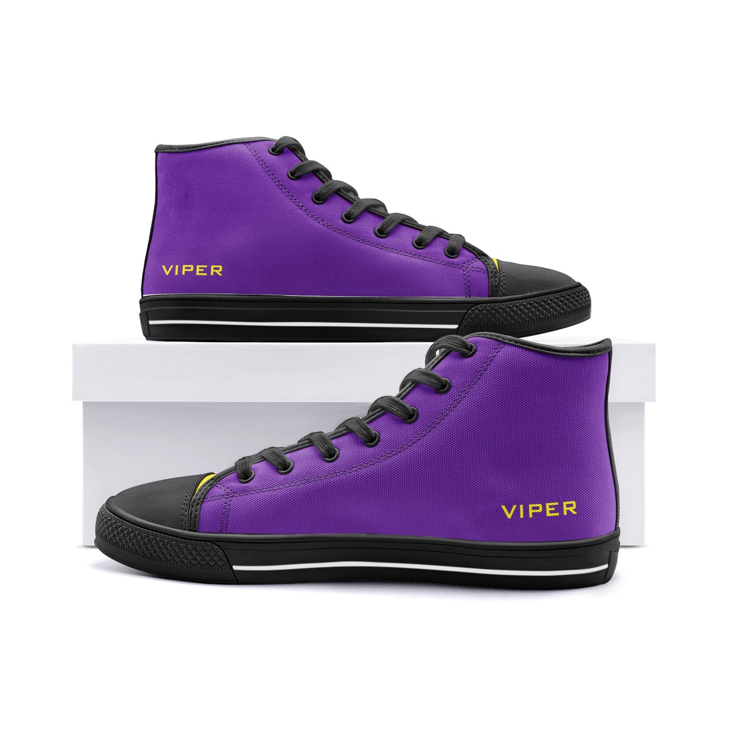 VIPER HIP HOP SHOES High Top Purple Canvas Style 54TO