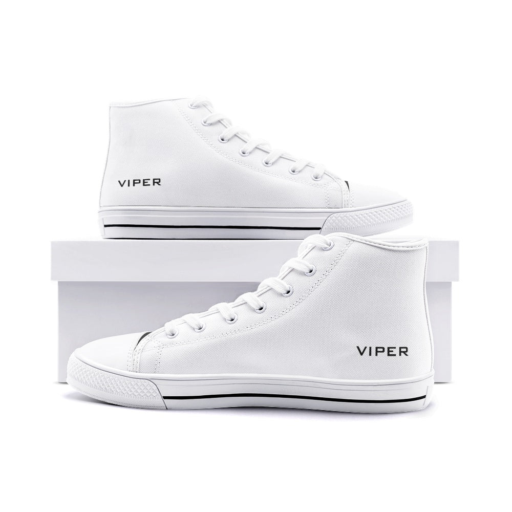 VIPER HIP HOP SHOES High Top White Canvas Style 54TO