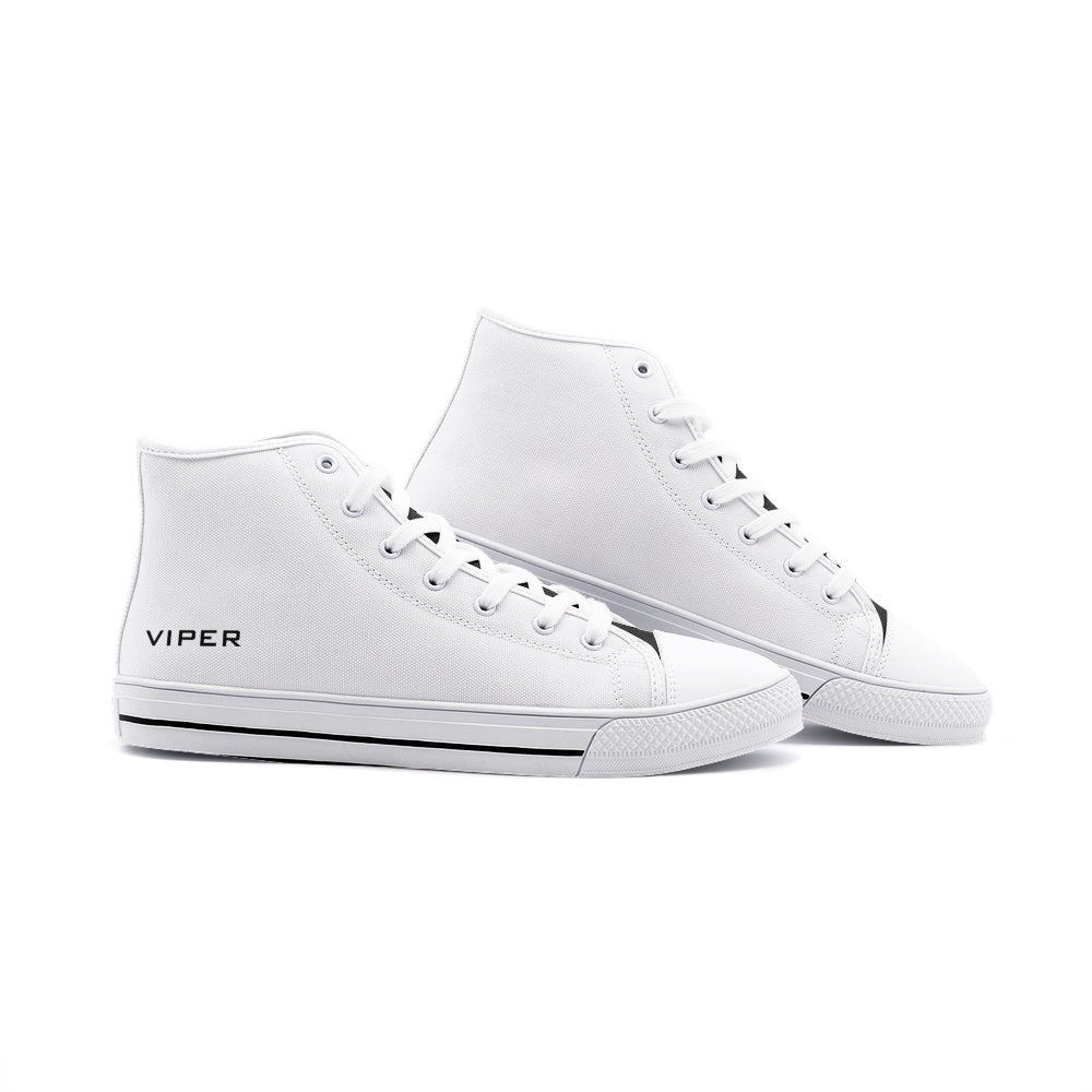 VIPER HIP HOP SHOES High Top White Canvas Style 54TO