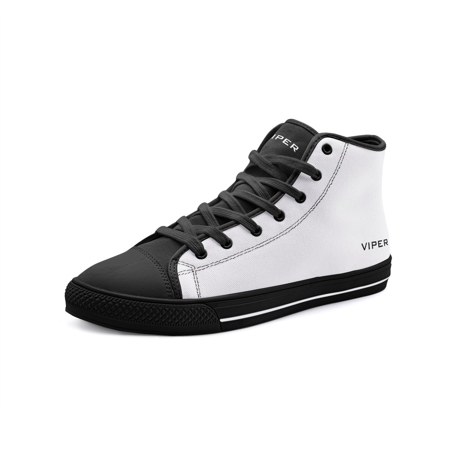 VIPER HIP HOP SHOES High Top White Canvas Style 54TO