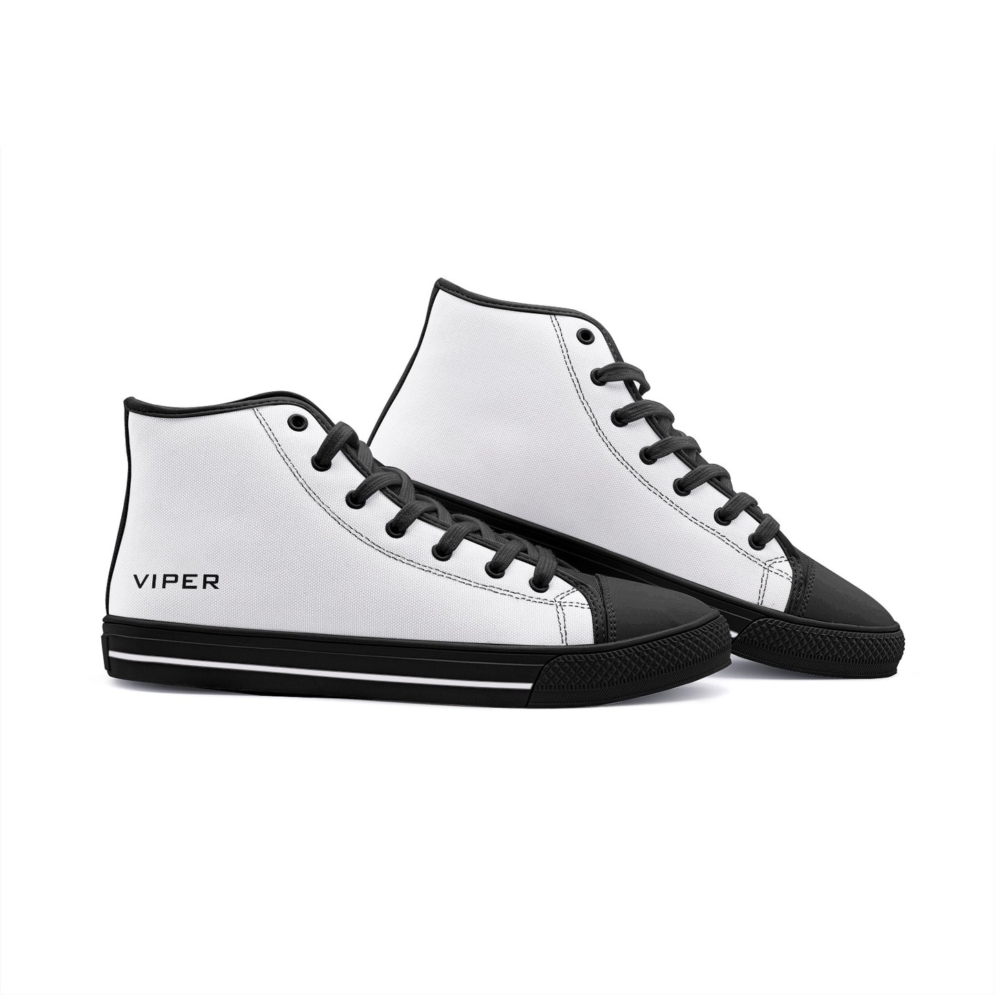 VIPER HIP HOP SHOES High Top White Canvas Style 54TO