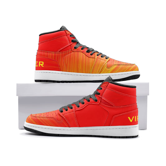 VIPER HIP HOP SHOES High Top Style 55TO Red Storm & Yellow Wind Sneakers