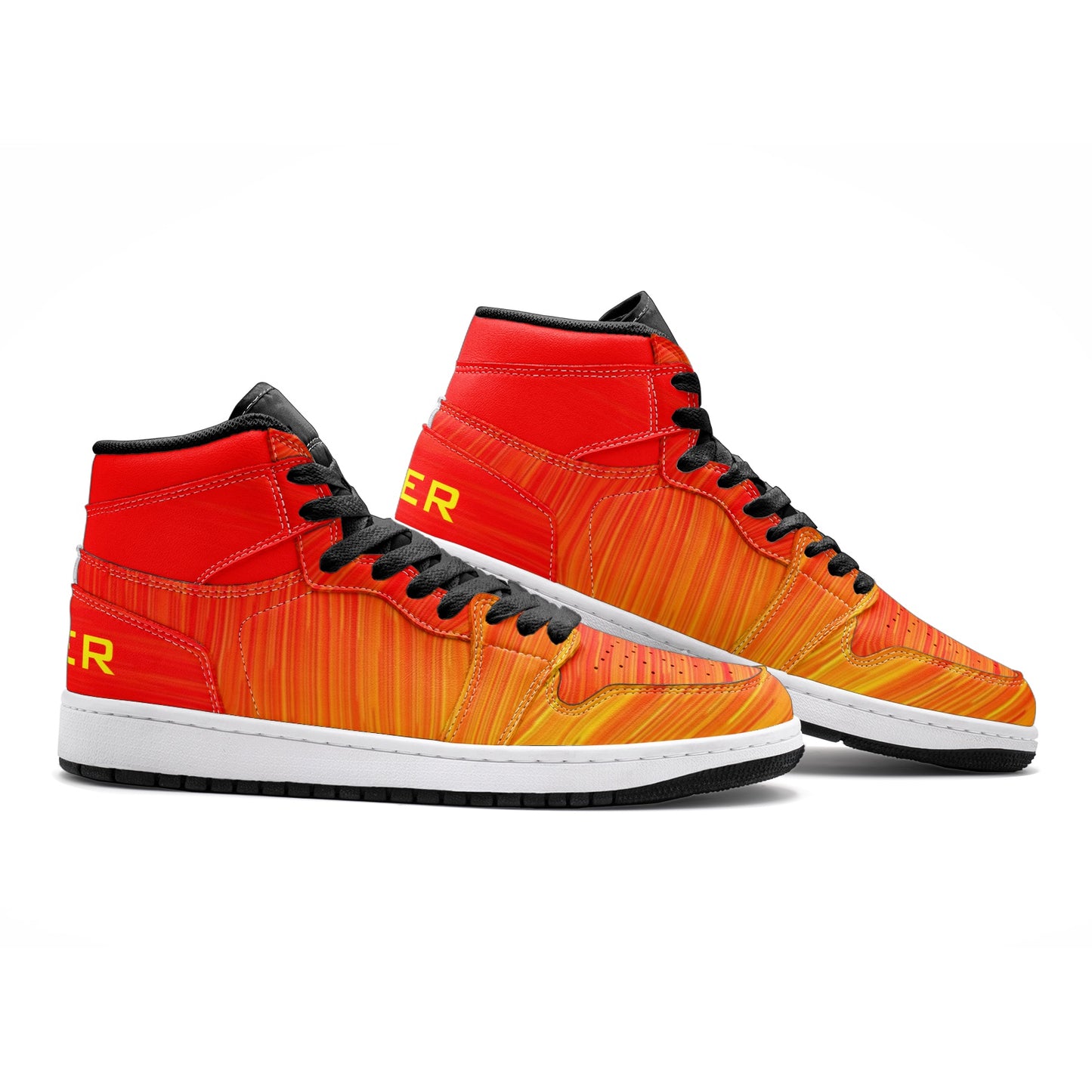 VIPER HIP HOP SHOES High Top Style 55TO Red Storm & Yellow Wind Sneakers