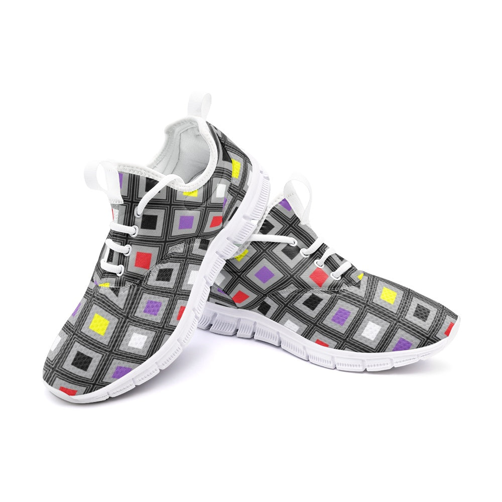 VIPER SHOES STYLE 54TF Multi Cube Abstract 01 Unisex Lightweight Sneaker City Running Shoes