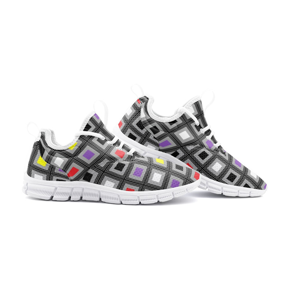 VIPER SHOES STYLE 54TF Multi Cube Abstract 01 Unisex Lightweight Sneaker City Running Shoes