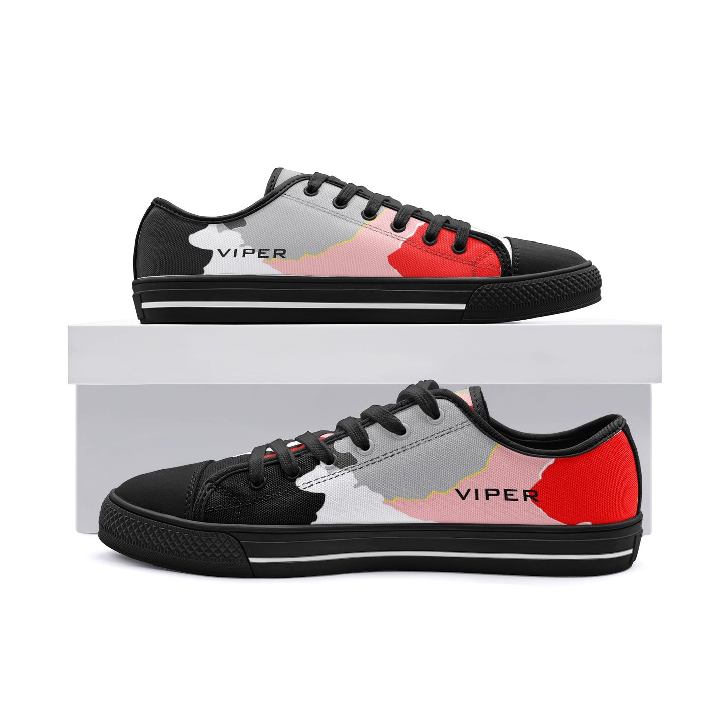 VIPER SHOES STYLE 54TT Low Top Abstract Canvas Shoes