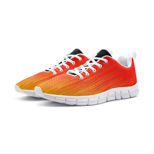 VIPER SHOES STYLE 54TV Abstract Red Storm & Yellow Wind Unisex Lightweight Sneaker Athletic Running Shoes