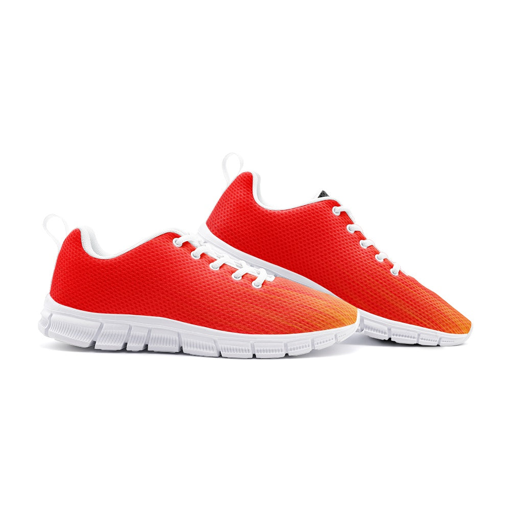 VIPER SHOES STYLE 54TV Abstract Red Storm & Yellow Wind Unisex Lightweight Sneaker Athletic Running Shoes