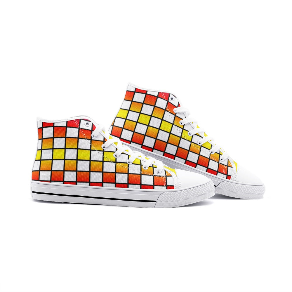 VIPER HIP HOP SHOES High Top Yellow Cube Canvas Style 54TO