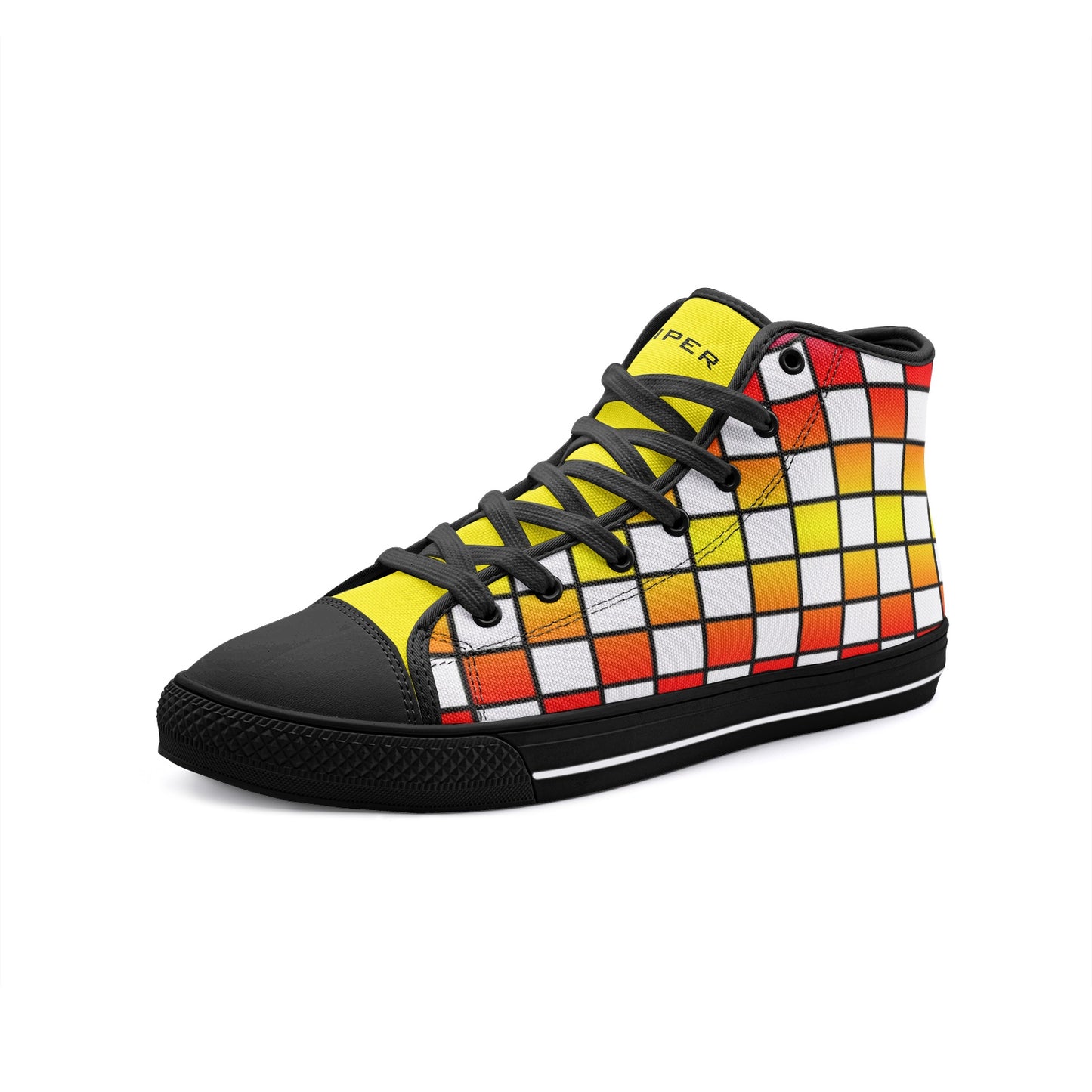 VIPER HIP HOP SHOES High Top Yellow Cube Canvas Style 54TO