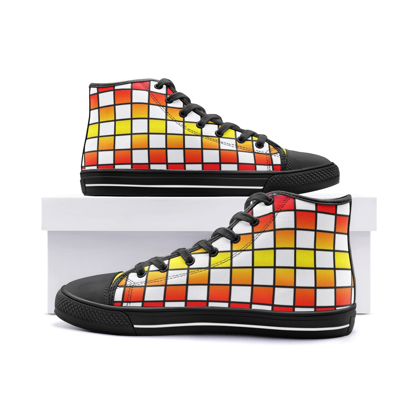 VIPER HIP HOP SHOES High Top Yellow Cube Canvas Style 54TO