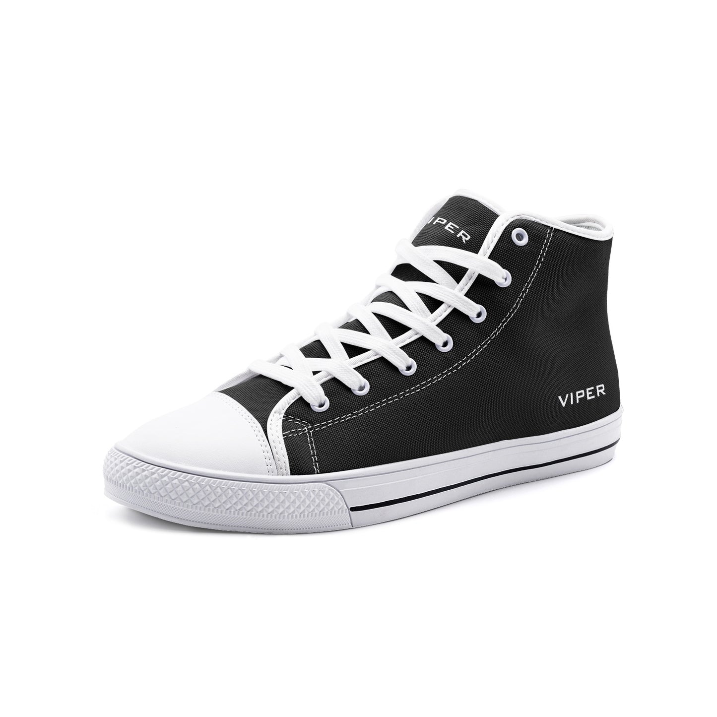 VIPER HIP HOP SHOES High Top Black Canvas Style 54TO