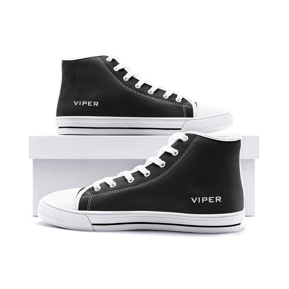 VIPER HIP HOP SHOES High Top Black Canvas Style 54TO