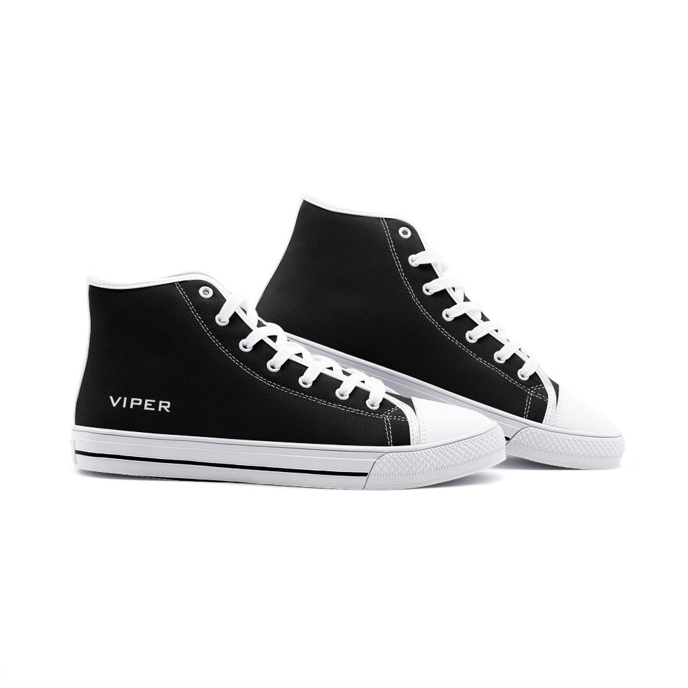 VIPER HIP HOP SHOES High Top Black Canvas Style 54TO