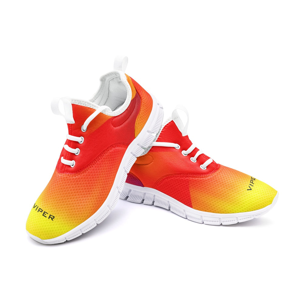 VIPER SHOES STYLE 54TF Abstract Red & Yellow Unisex Lightweight Sneaker City Running Shoes