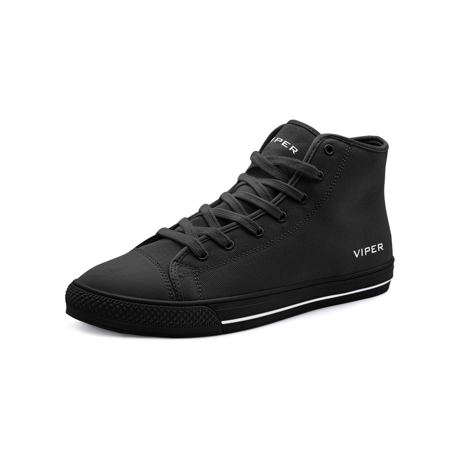 VIPER HIP HOP SHOES High Top Black Canvas Style 54TO