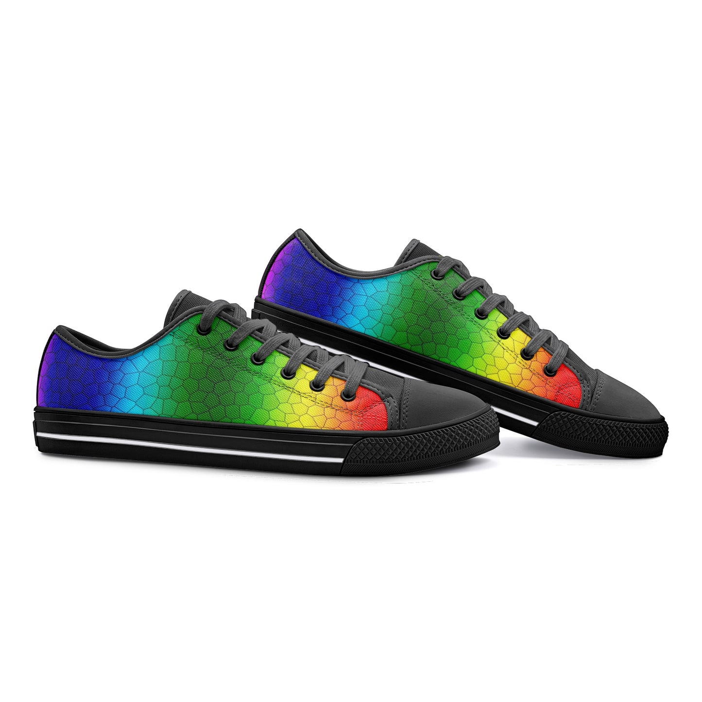 VIPER SHOES STYLE 54TT Multi Mosaic Abstract Low Top Abstract Canvas Shoes