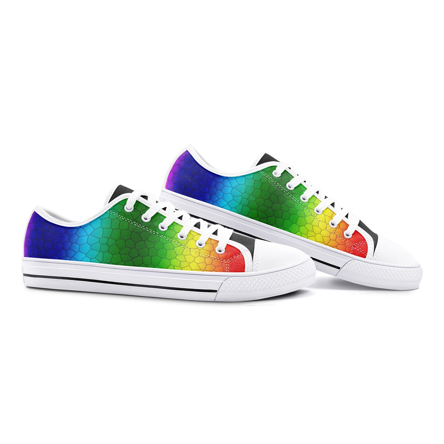 VIPER SHOES STYLE 54TT Multi Mosaic Abstract Low Top Abstract Canvas Shoes