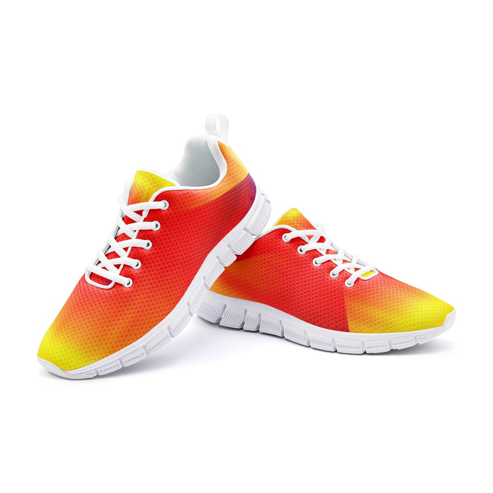 VIPER SHOES STYLE 54TV Abstract Red & Yellow Unisex Lightweight Sneaker Athletic Running Shoes