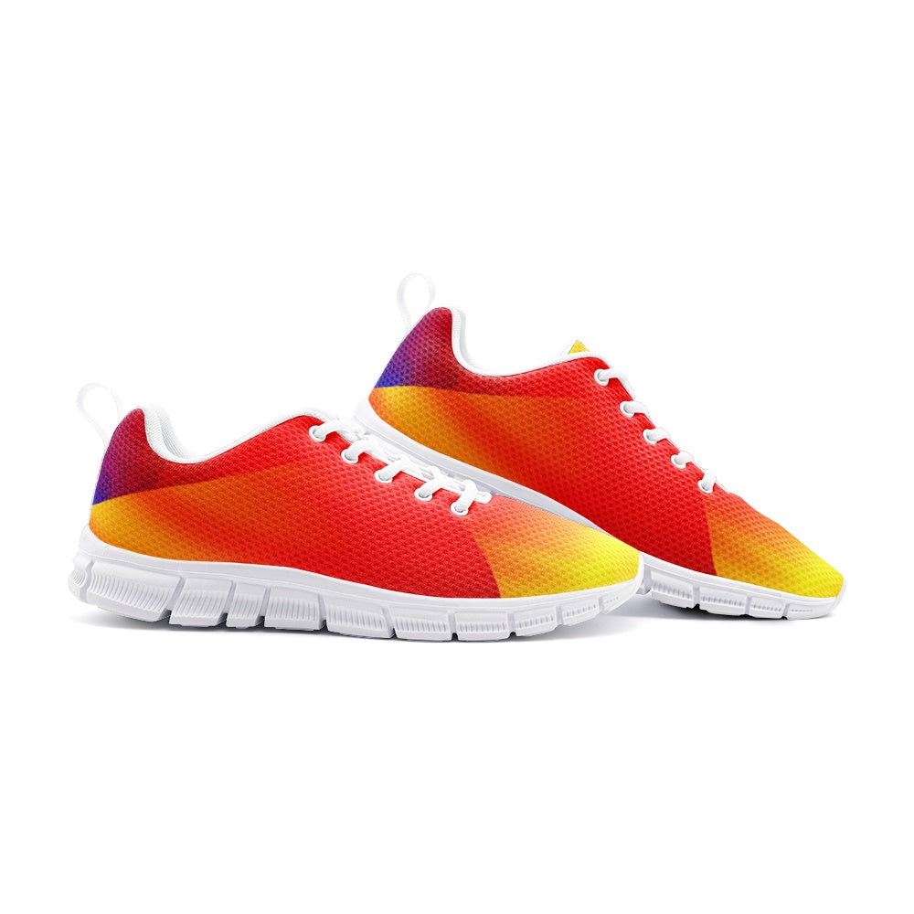 VIPER SHOES STYLE 54TV Abstract Red & Yellow Unisex Lightweight Sneaker Athletic Running Shoes