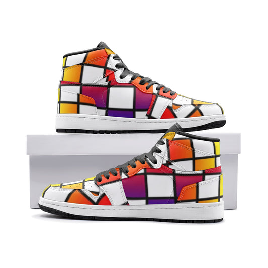 VIPER HIP HOP SHOES High Top Style 55TO 02 Multi Cubes Sneakers