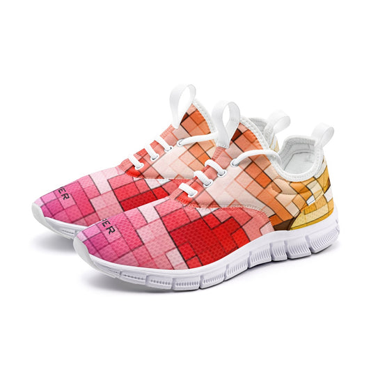 VIPER SHOES STYLE 54TF Abstract Geometric Mosaic Unisex Lightweight Sneaker City Running Shoes