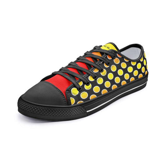 VIPER SHOES STYLE 54TT Low Top Abstract Circle Black Canvas Shoes