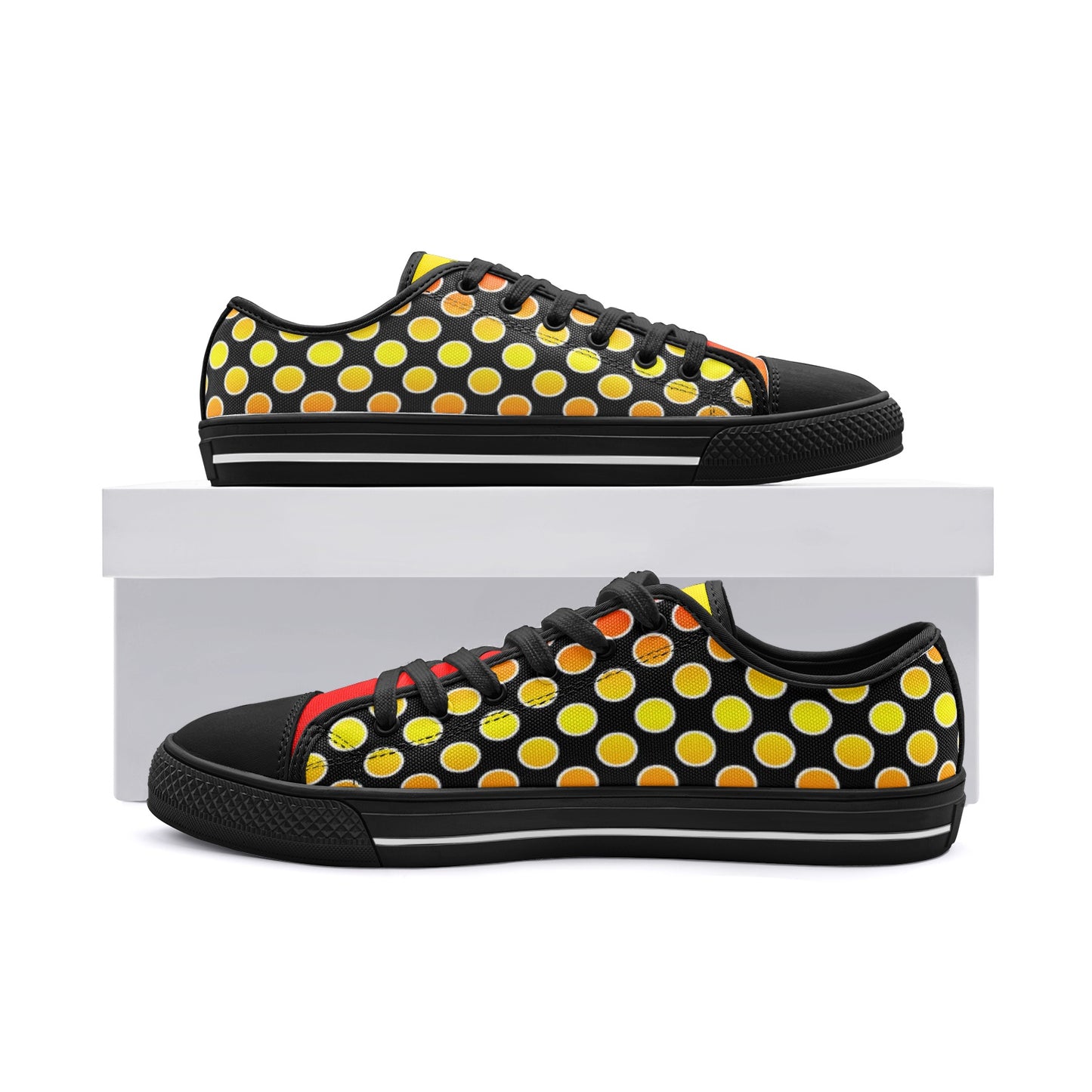 VIPER SHOES STYLE 54TT Low Top Abstract Circle Black Canvas Shoes