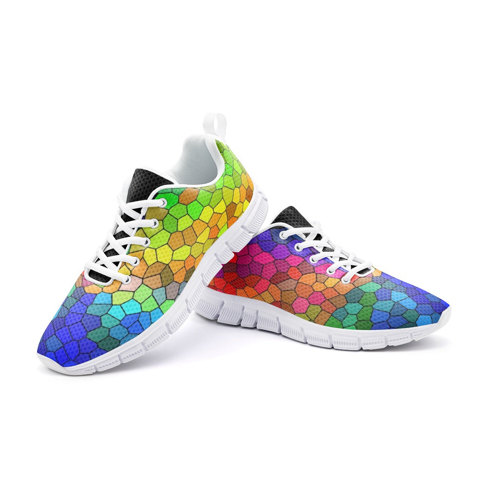 VIPER SHOES STYLE 54TV Multi Mosaic Abstract Unisex Lightweight Sneaker Athletic Running Shoes