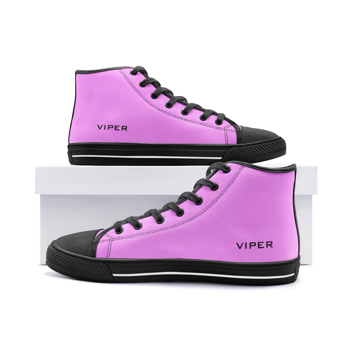 VIPER HIP HOP SHOES High Top Pink Canvas Style 54TO