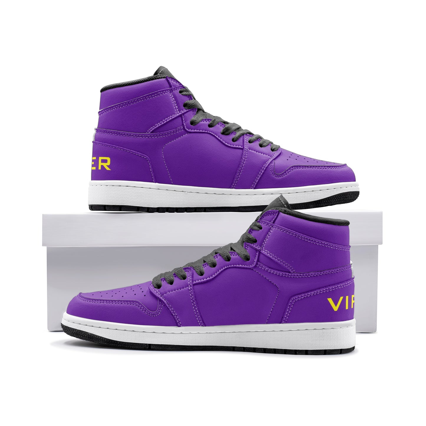 VIPER HIP HOP SHOES High Top Style 55TO Dark Purple Sneakers