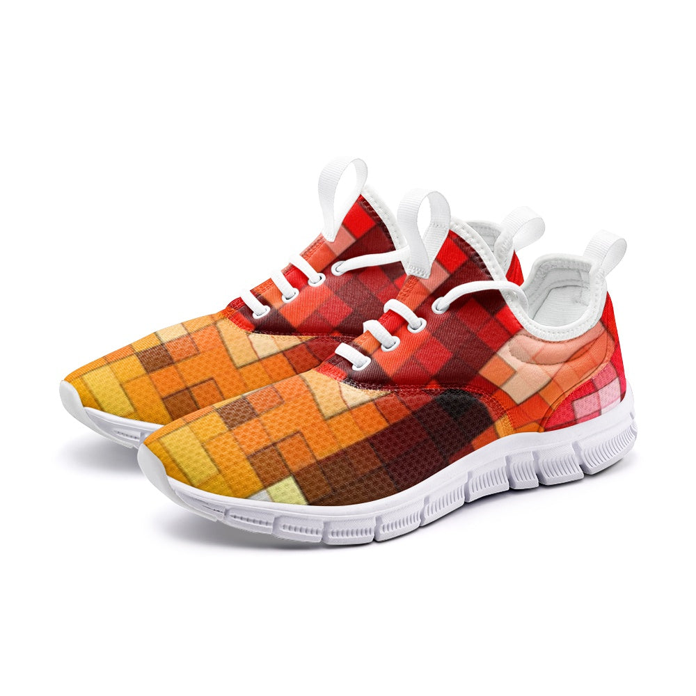 VIPER SHOES STYLE 54TF Abstract Geometric Mosaic Unisex Lightweight Sneaker City Running Shoes