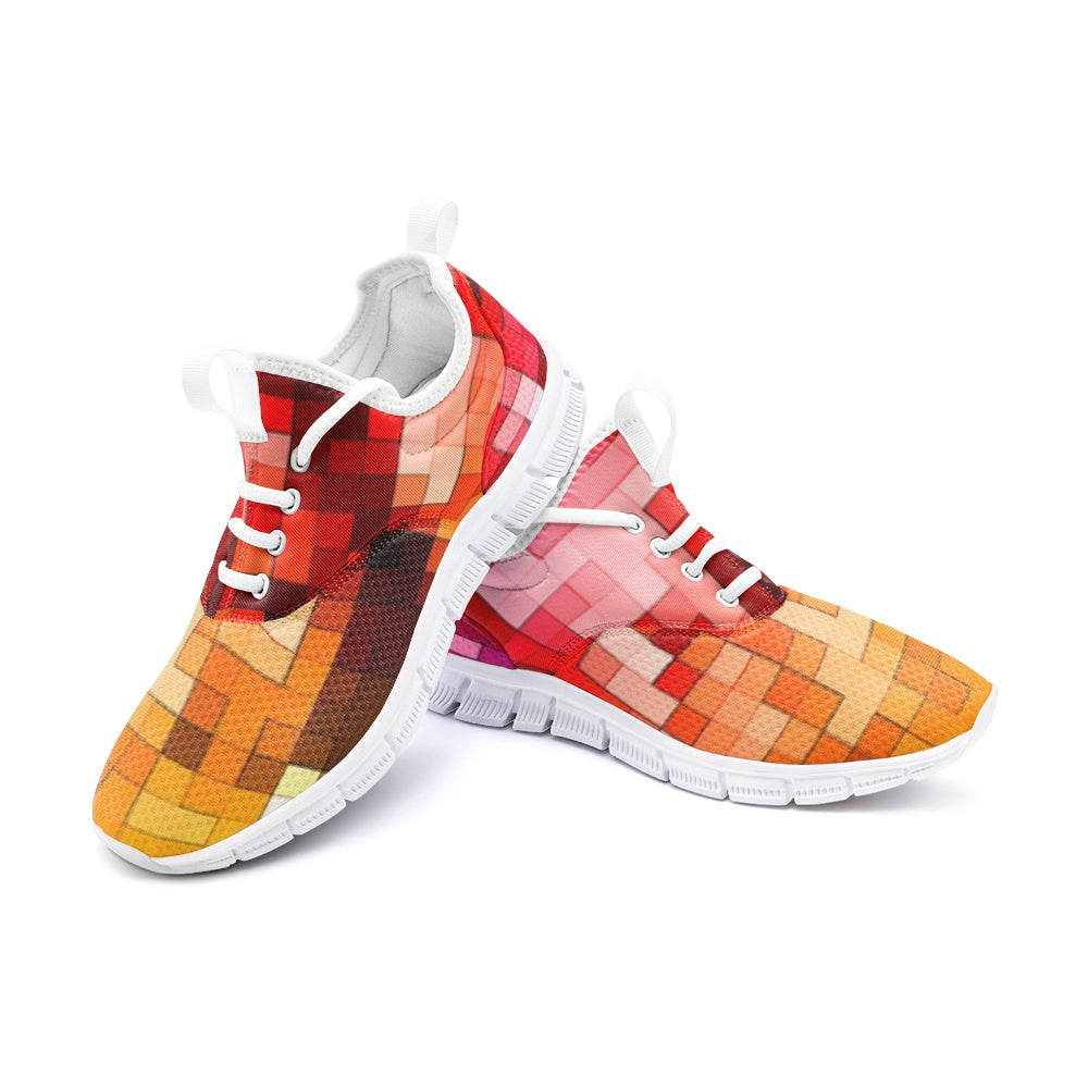 VIPER SHOES STYLE 54TF Abstract Geometric Mosaic Unisex Lightweight Sneaker City Running Shoes