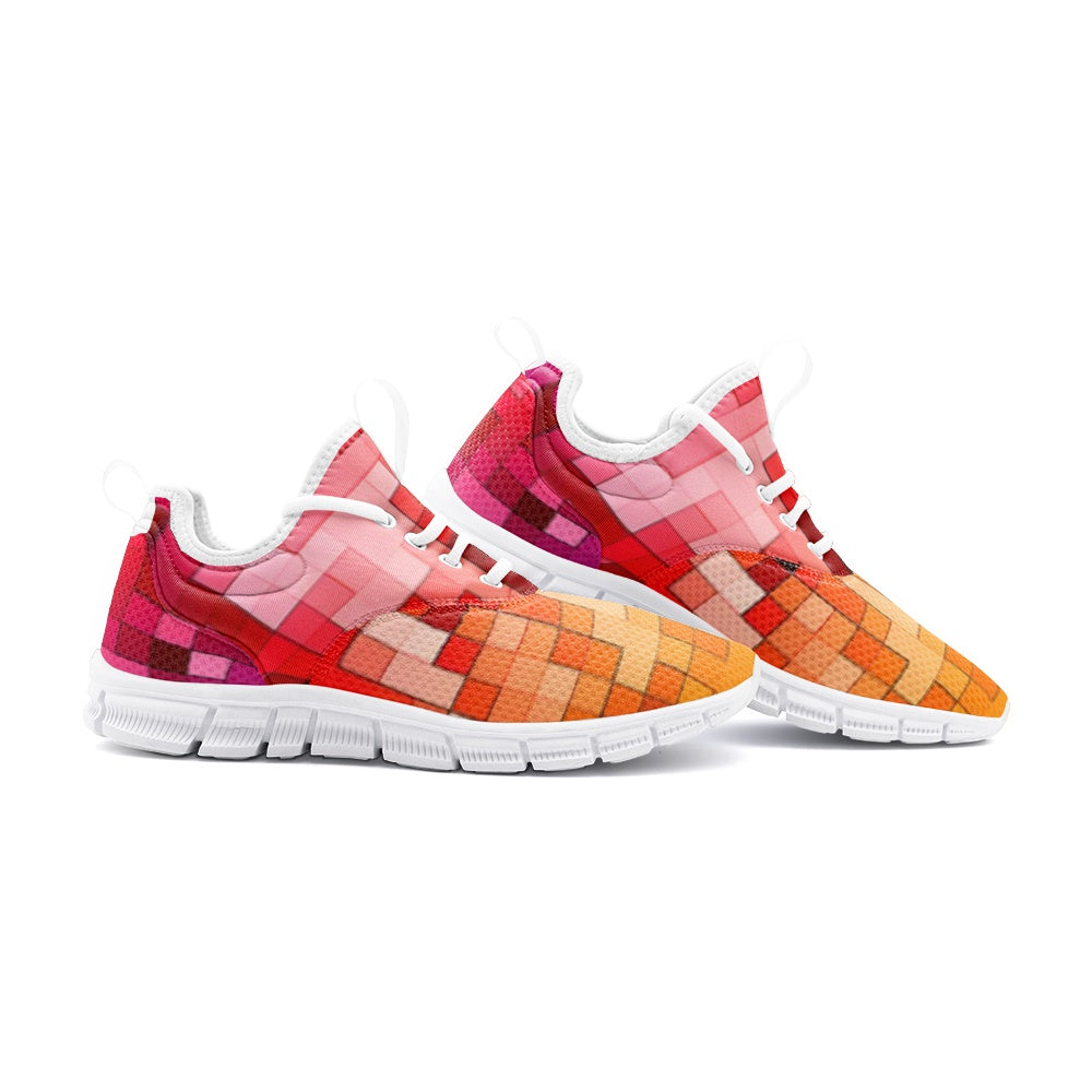 VIPER SHOES STYLE 54TF Abstract Geometric Mosaic Unisex Lightweight Sneaker City Running Shoes