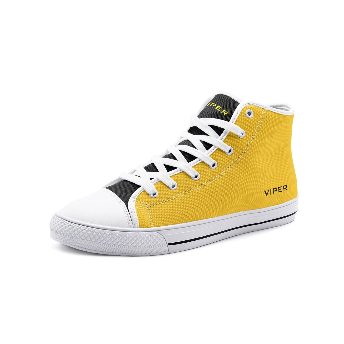 VIPER HIP HOP SHOES High Top Dark Yellow Canvas Style 54TO